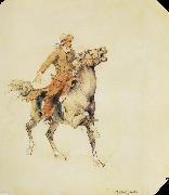Frederic Remington The cowboy USA oil painting artist